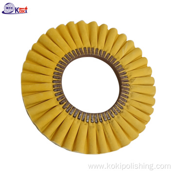 yellow wave polishng cloth wheel
